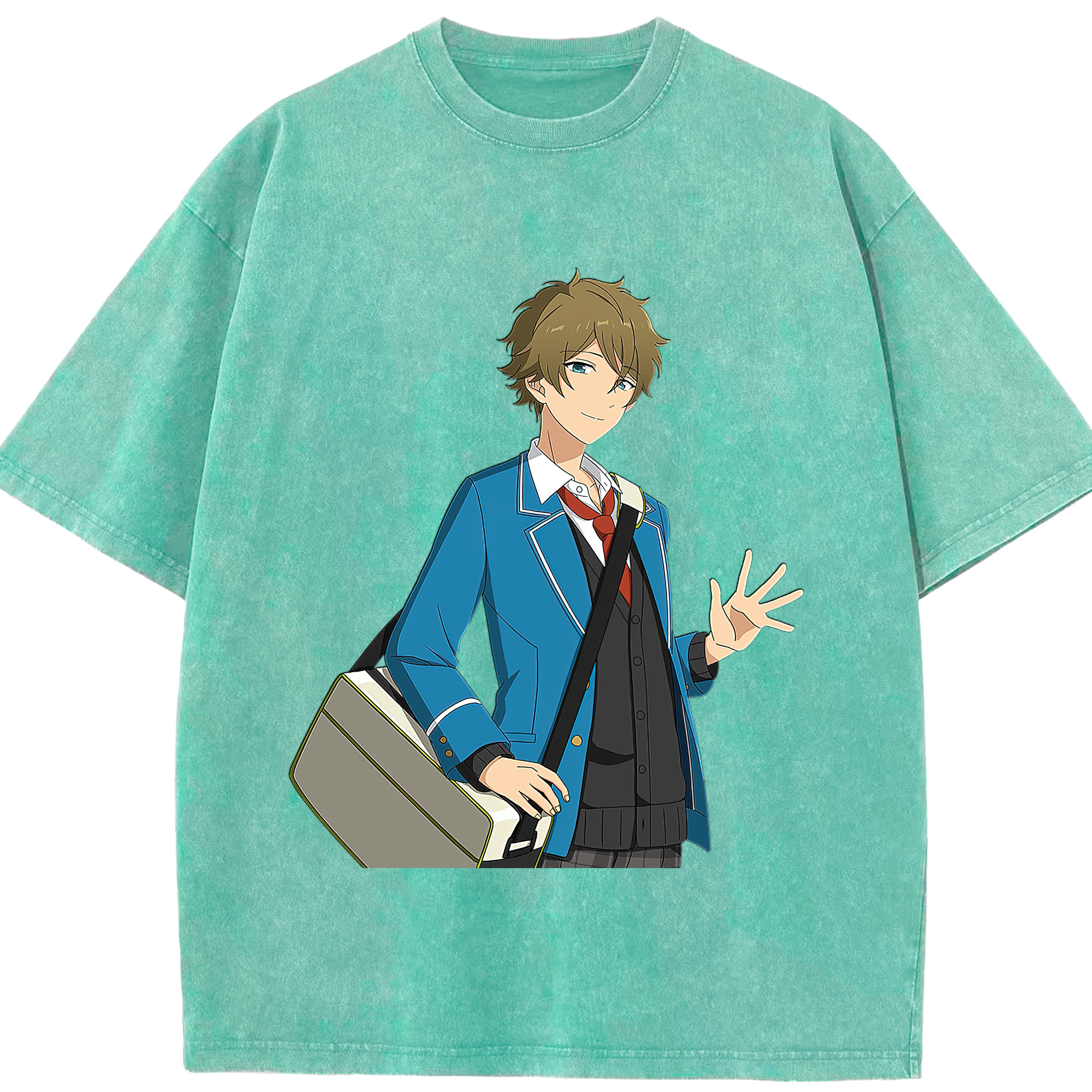 （画像用） あんさんぶるスターズ! Ensemble Stars 綿100% ヴィンテージ風 半袖Tシャツ（フロントプリント）